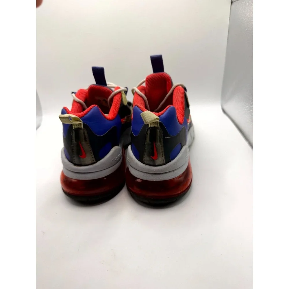 Nike Air Max 270 React GS Dunk It CT1630-001 Kids 3.5 Sneaker Gray Leather Shoes